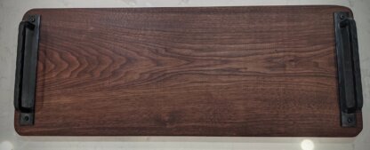 Black Walnut Serving Tray - Hand-Forged Handles - Made to Order - Image 3