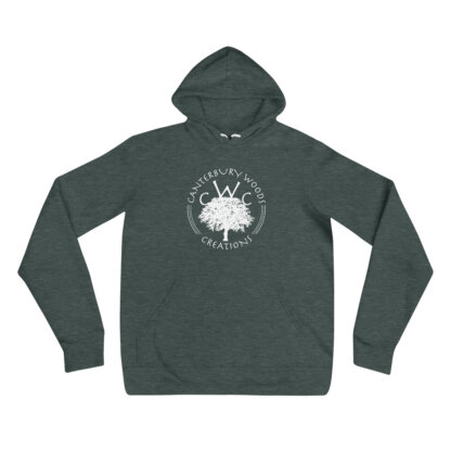 Unisex Classic Hoodie - Front Logo, White - Image 3