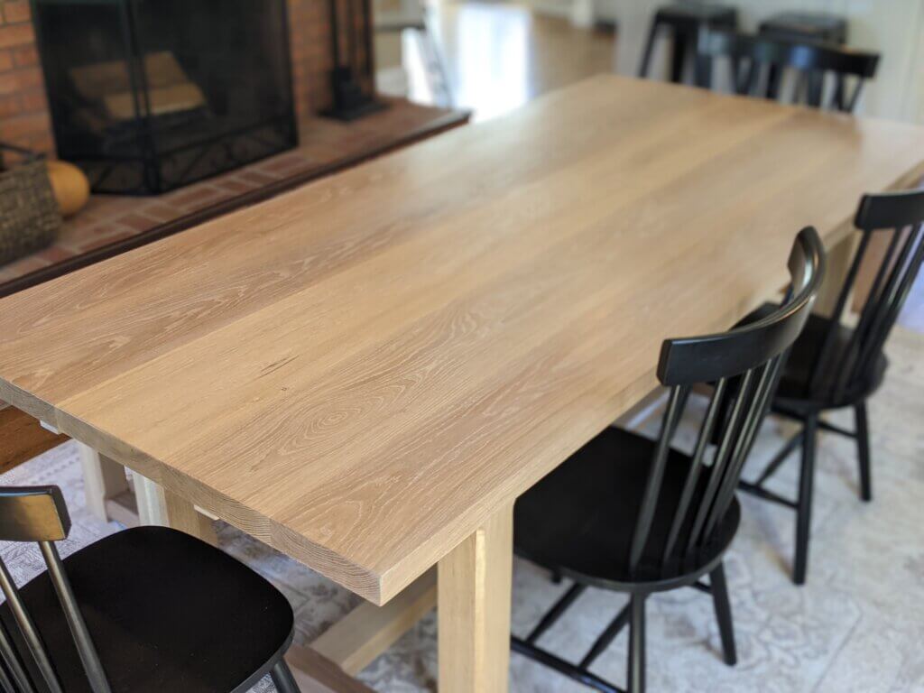 White Oak Extension Dining Table Canterbury Woods Creations