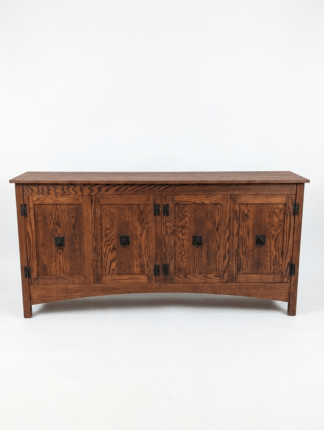 Mission Style Credenza | Handcrafted Solid Hardwood