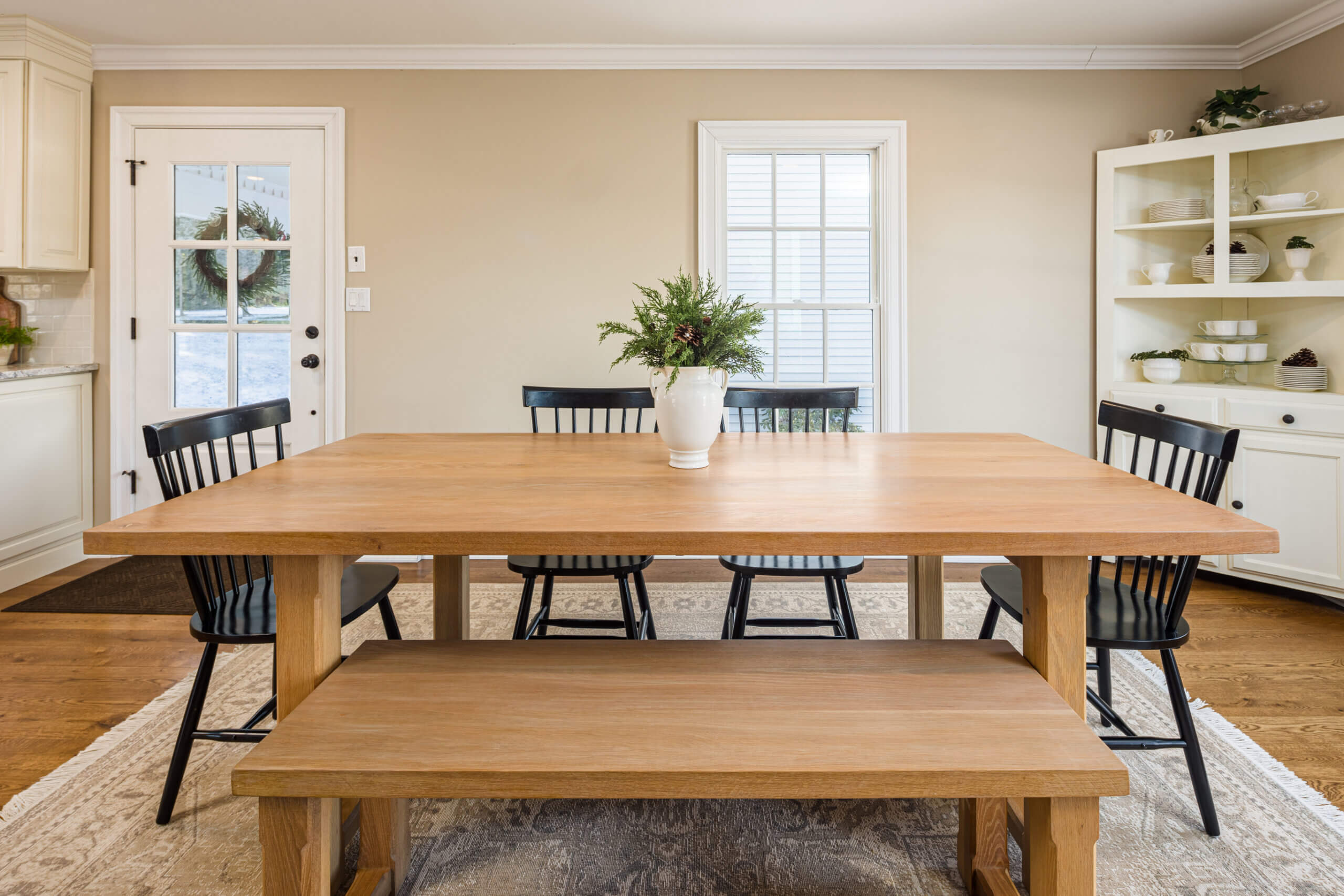 White Oak Dining Table with Extensions