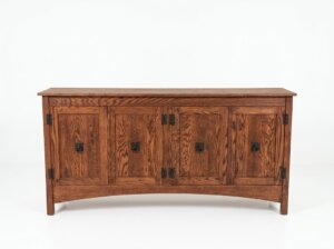 Mission style credenza in solid hardwood