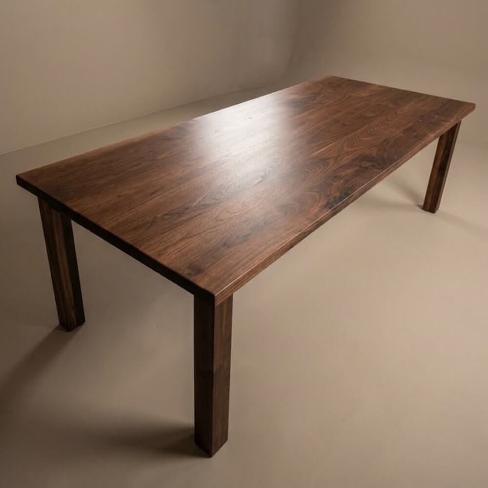 Solid black walnut dining table, handmade by Canterbury Woods Creations