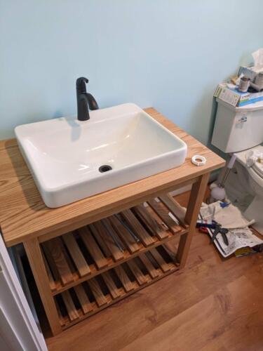 Natural Red Oak Vanity